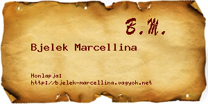 Bjelek Marcellina névjegykártya